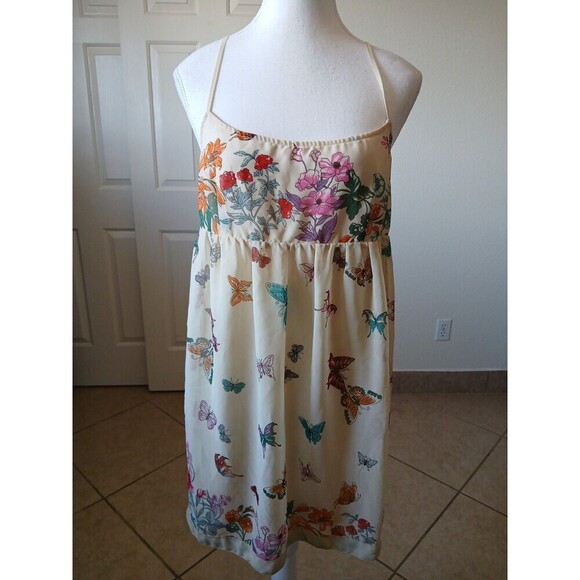 imaginary voyage Tops - Imaginary Voyage Sleeveless Top Tunic Large Spaghetti Strap Flowy Butterfly